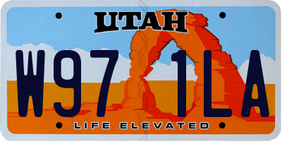 UT license plate W971LA