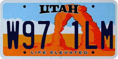 UT license plate W971LM