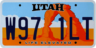 UT license plate W971LT