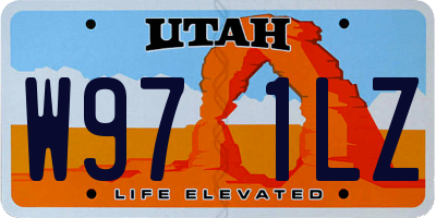 UT license plate W971LZ