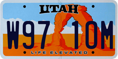 UT license plate W971OM