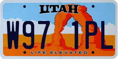 UT license plate W971PL