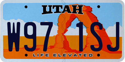 UT license plate W971SJ