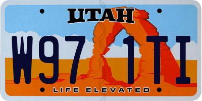 UT license plate W971TI