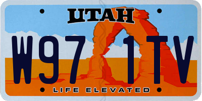 UT license plate W971TV