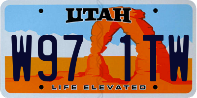 UT license plate W971TW