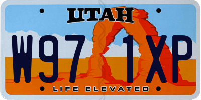 UT license plate W971XP