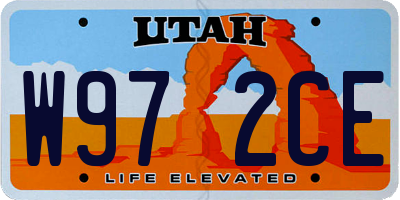 UT license plate W972CE