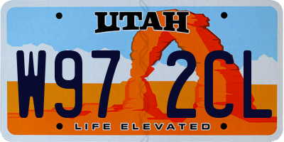UT license plate W972CL