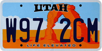 UT license plate W972CM