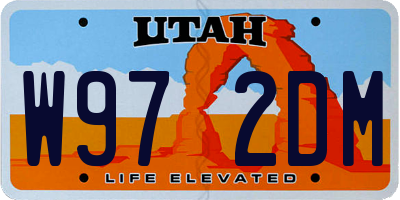 UT license plate W972DM