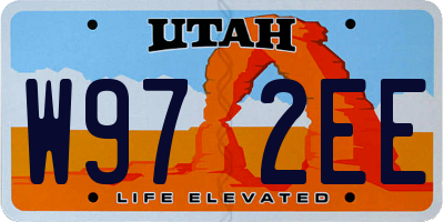 UT license plate W972EE