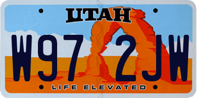 UT license plate W972JW