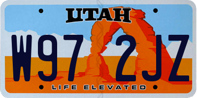 UT license plate W972JZ