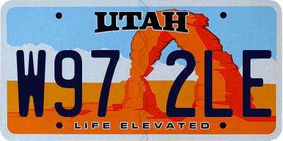 UT license plate W972LE