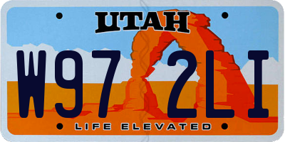 UT license plate W972LI