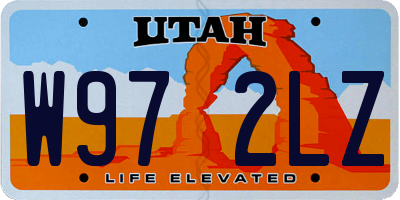 UT license plate W972LZ