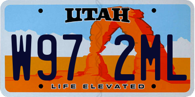 UT license plate W972ML