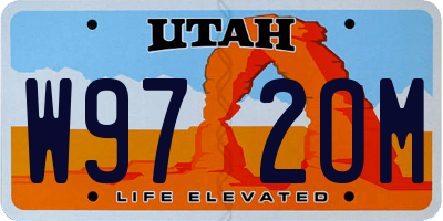 UT license plate W972OM