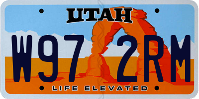 UT license plate W972RM