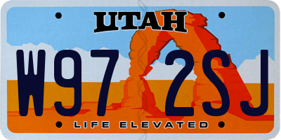 UT license plate W972SJ
