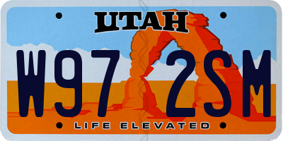 UT license plate W972SM