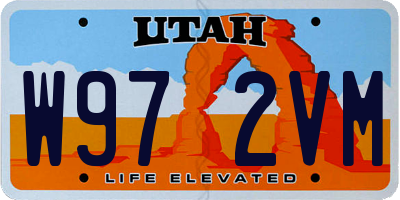 UT license plate W972VM
