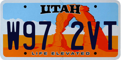 UT license plate W972VT