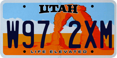 UT license plate W972XM
