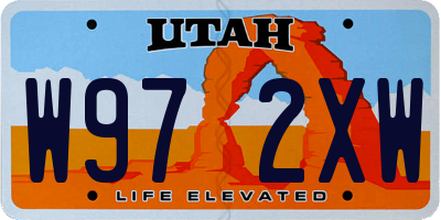 UT license plate W972XW