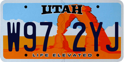 UT license plate W972YJ