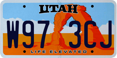 UT license plate W973CJ