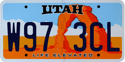 UT license plate W973CL