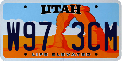 UT license plate W973CM