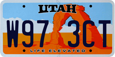 UT license plate W973CT
