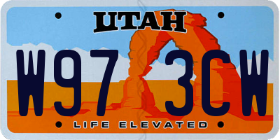 UT license plate W973CW