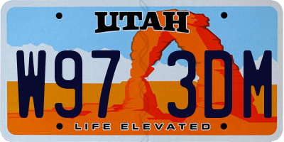UT license plate W973DM