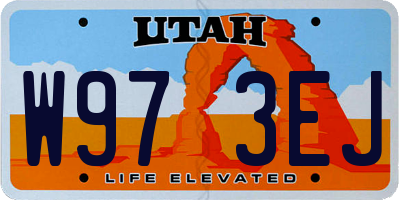UT license plate W973EJ
