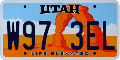 UT license plate W973EL