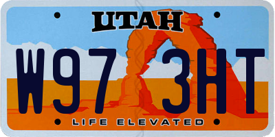 UT license plate W973HT