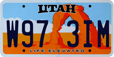 UT license plate W973IM