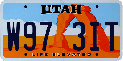 UT license plate W973IT