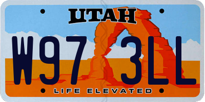 UT license plate W973LL