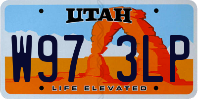 UT license plate W973LP