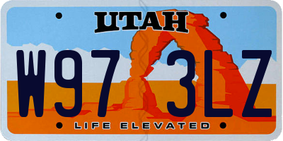 UT license plate W973LZ