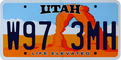 UT license plate W973MH