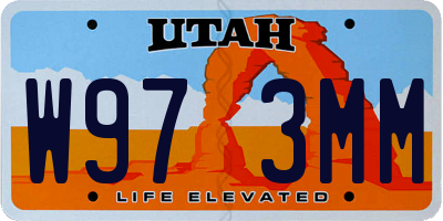 UT license plate W973MM