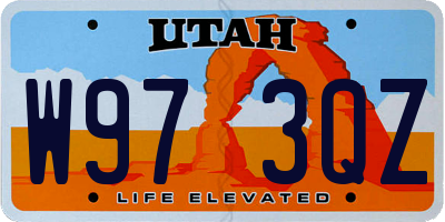 UT license plate W973QZ