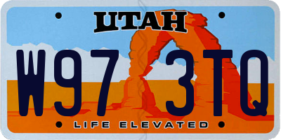 UT license plate W973TQ