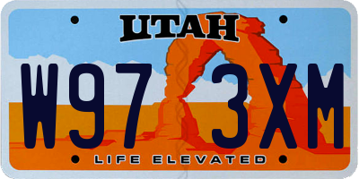 UT license plate W973XM